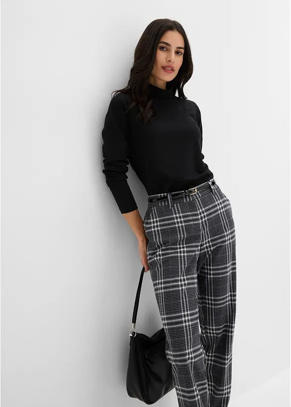 Rutete bukse med stretch, bonprix