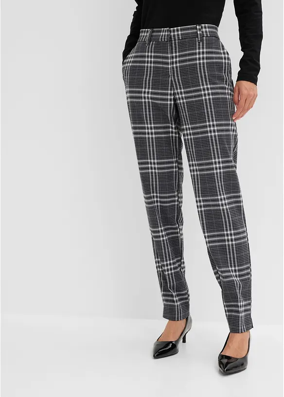 Rutete bukse med stretch, bonprix