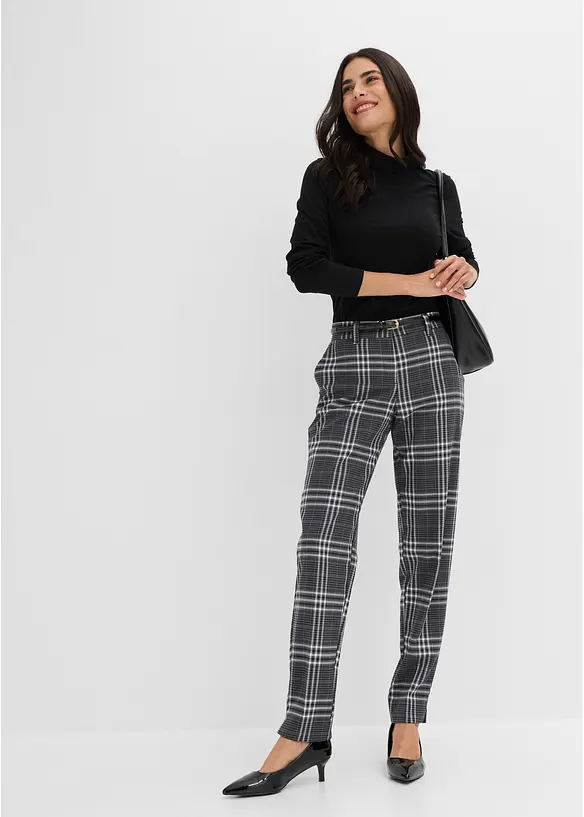 Rutete bukse med stretch, bonprix