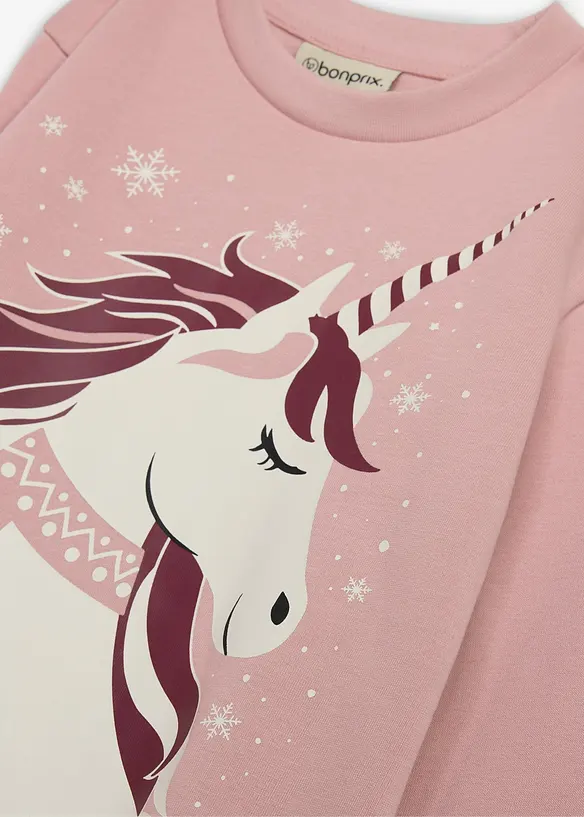 Sweatshirtkjole i 100% bomull, bonprix