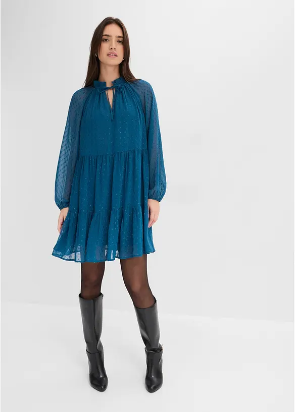 Tunikakjole med glittereffekt, bonprix