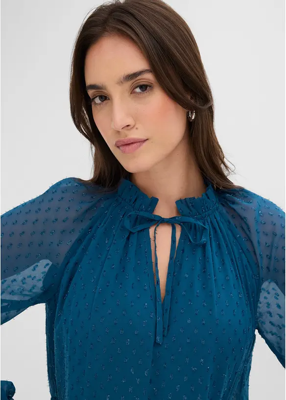 Tunikakjole med glittereffekt, bonprix