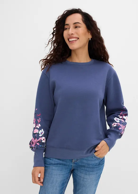 Sweatshirt i bomullsmiks, bonprix
