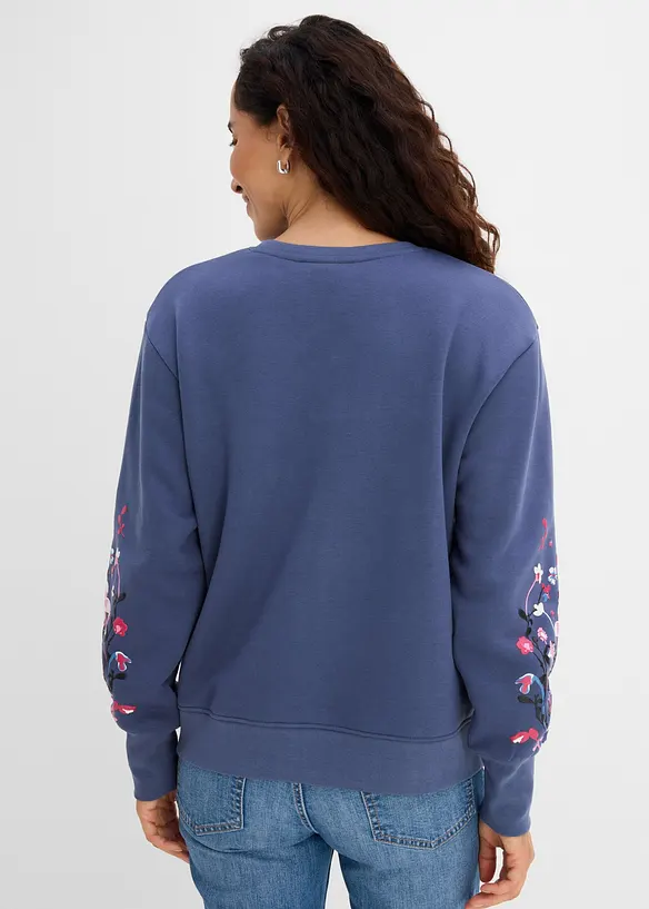 Sweatshirt i bomullsmiks, bonprix