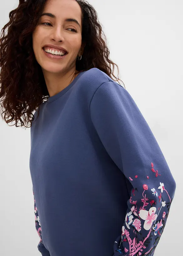 Sweatshirt i bomullsmiks, bonprix