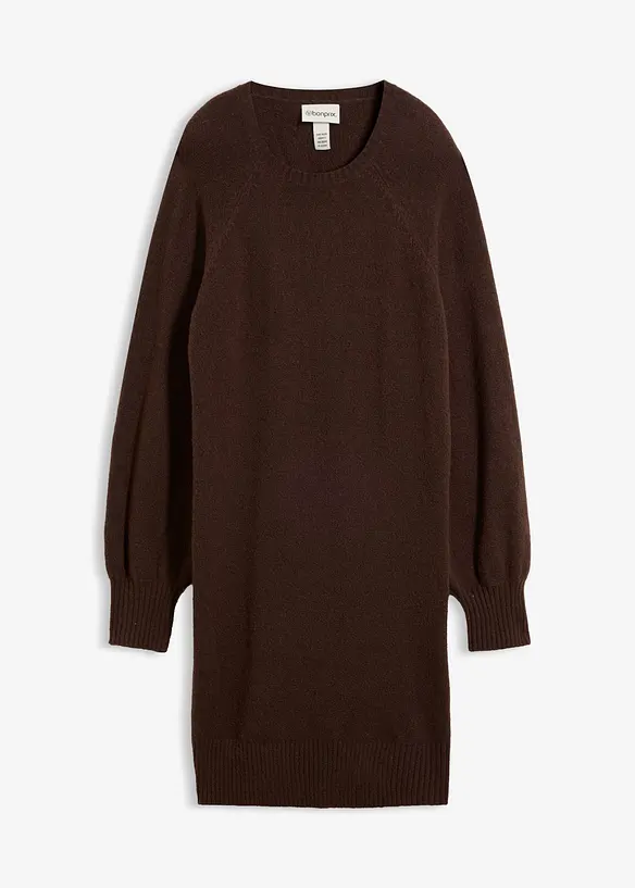 Kort, strikket kjole, bonprix