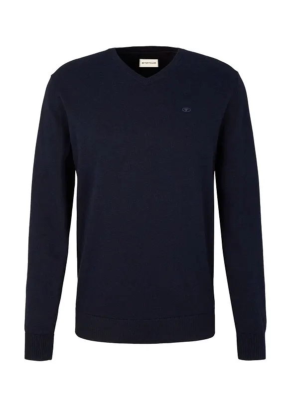 Finstrikket genser i 100% bomull fra Tom Tailor, Tom Tailor