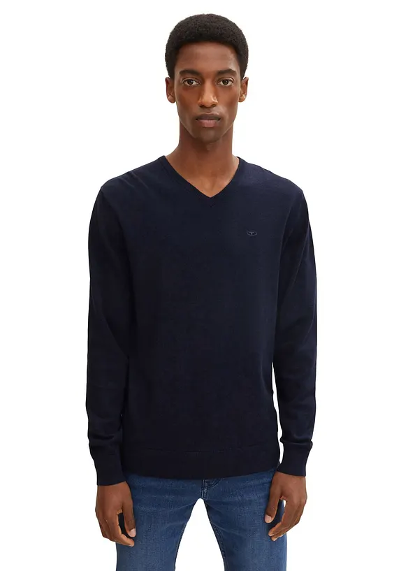 Finstrikket genser i 100% bomull fra Tom Tailor, Tom Tailor