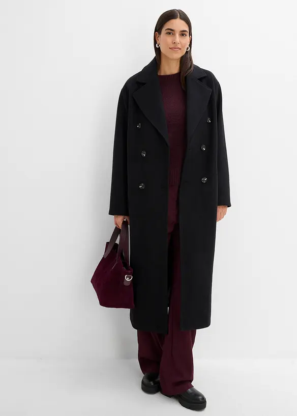 Oversized k&aring;pe i ullstil, bonprix