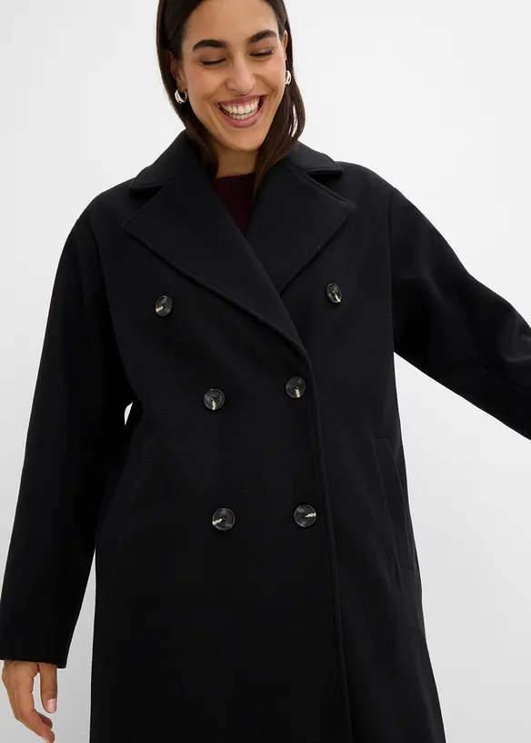Oversized k&aring;pe i ullstil, bonprix