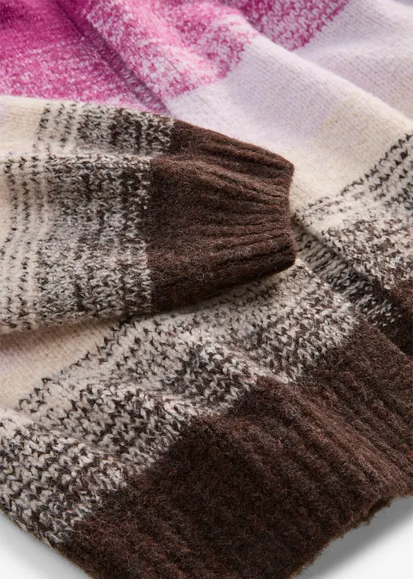 Grovstrikket cardigan i myk garnmiks med ull, bonprix
