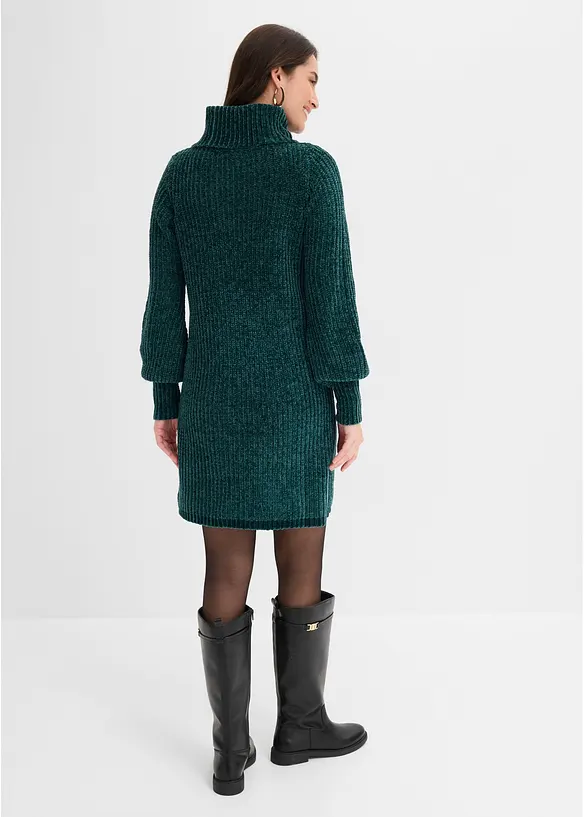 Strikket kjole i chenille av resirkulert polyester, bonprix