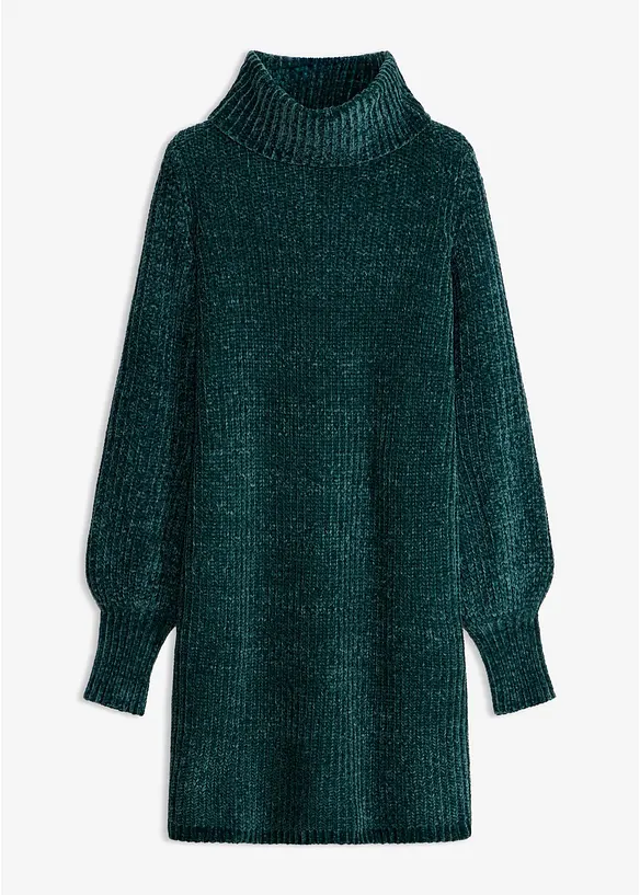 Strikket kjole i chenille av resirkulert polyester, bonprix