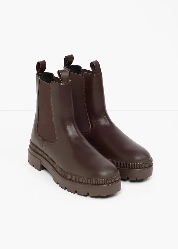 Chelseaboots med profilerte s&aring;ler, bonprix