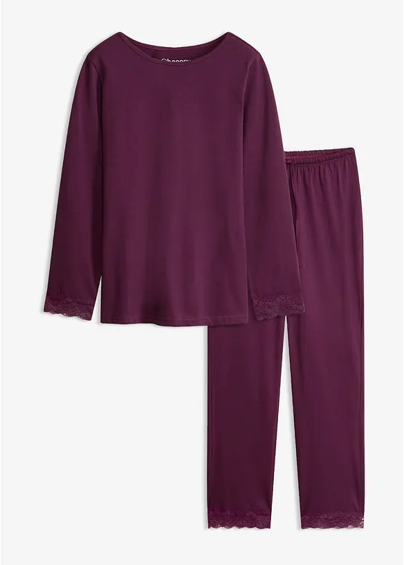 Pyjamas av myk &oslash;kologisk bomull, bonprix