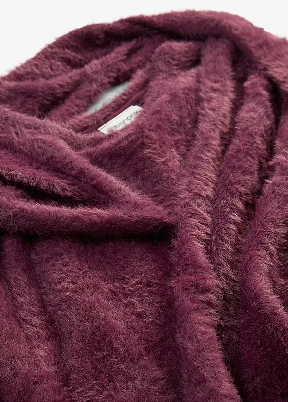 Oversized genser med skjerf, bonprix