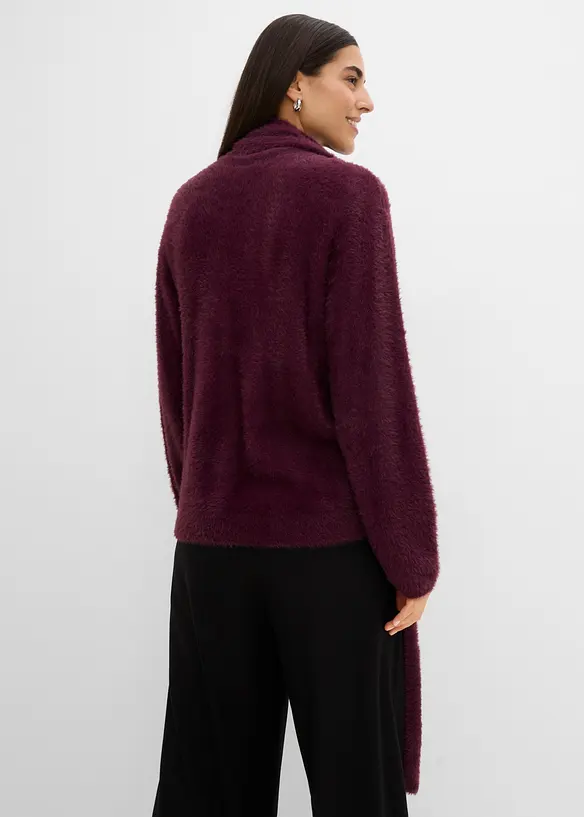 Oversized genser med skjerf, bonprix