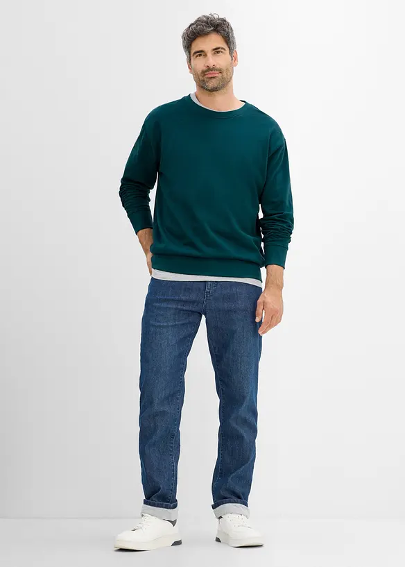 Oversized sweatshirt i 100% &oslash;kologisk bomull, bonprix