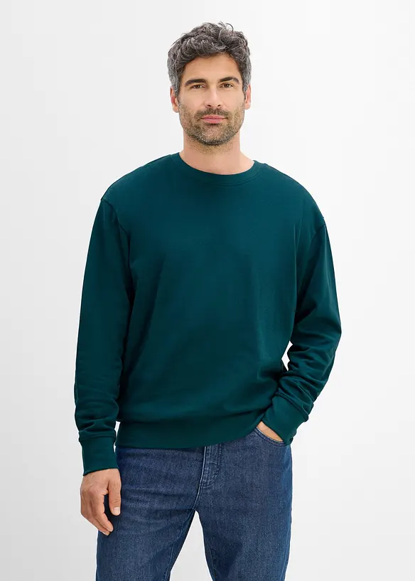 Oversized sweatshirt i 100% &oslash;kologisk bomull, bonprix