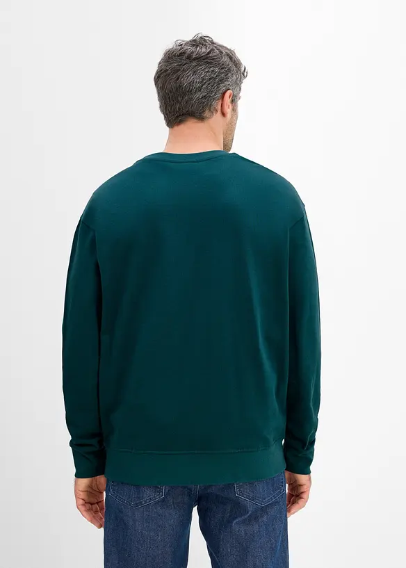 Oversized sweatshirt i 100% &oslash;kologisk bomull, bonprix