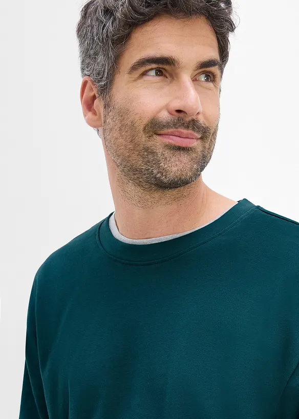 Oversized sweatshirt i 100% &oslash;kologisk bomull, bonprix
