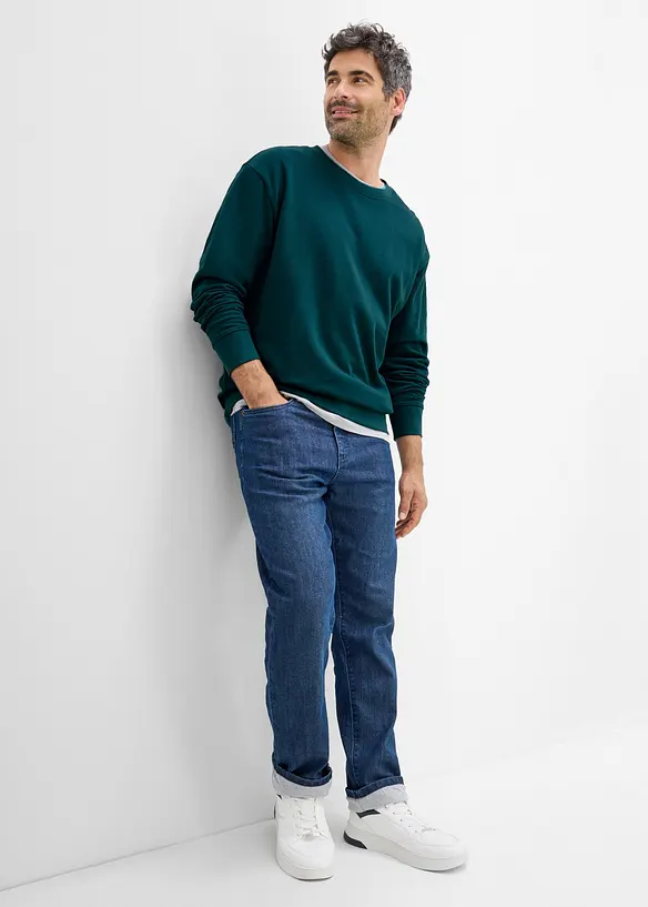 Oversized sweatshirt i 100% &oslash;kologisk bomull, bonprix