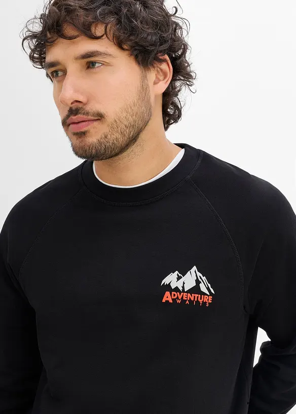 Sweatshirt i 100% &oslash;kologisk bomull, bonprix