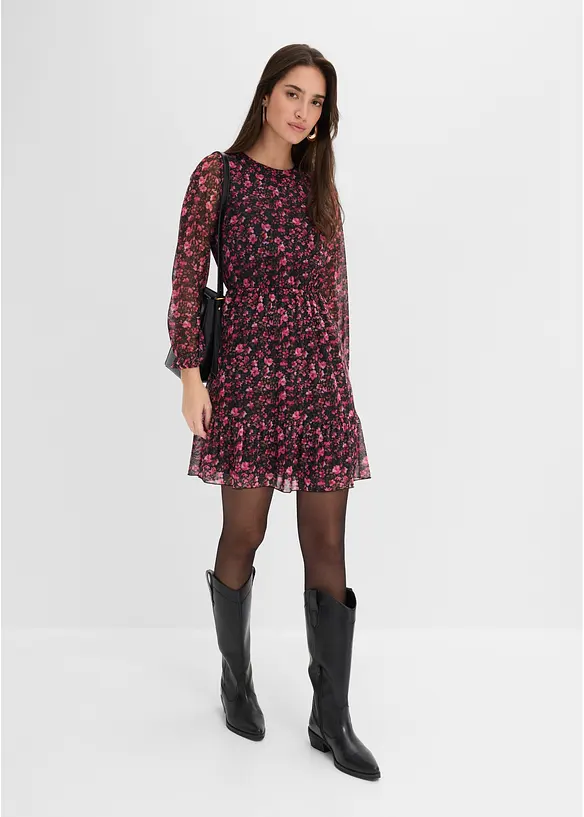 Kort, langermet jerseykjole, bonprix