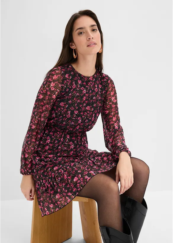 Kort, langermet jerseykjole, bonprix