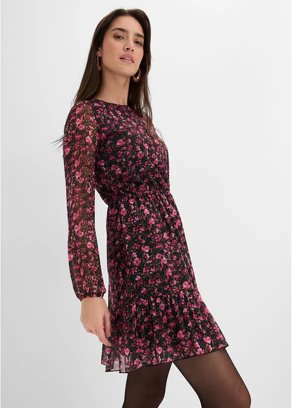 Kort, langermet jerseykjole, bonprix