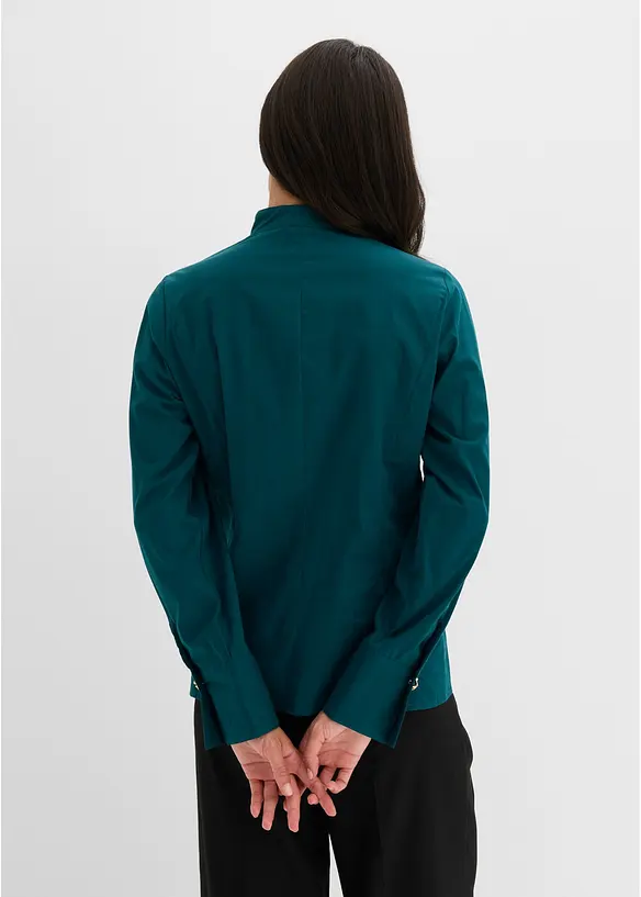 Strykefri bluse i stretchy poplin, bonprix