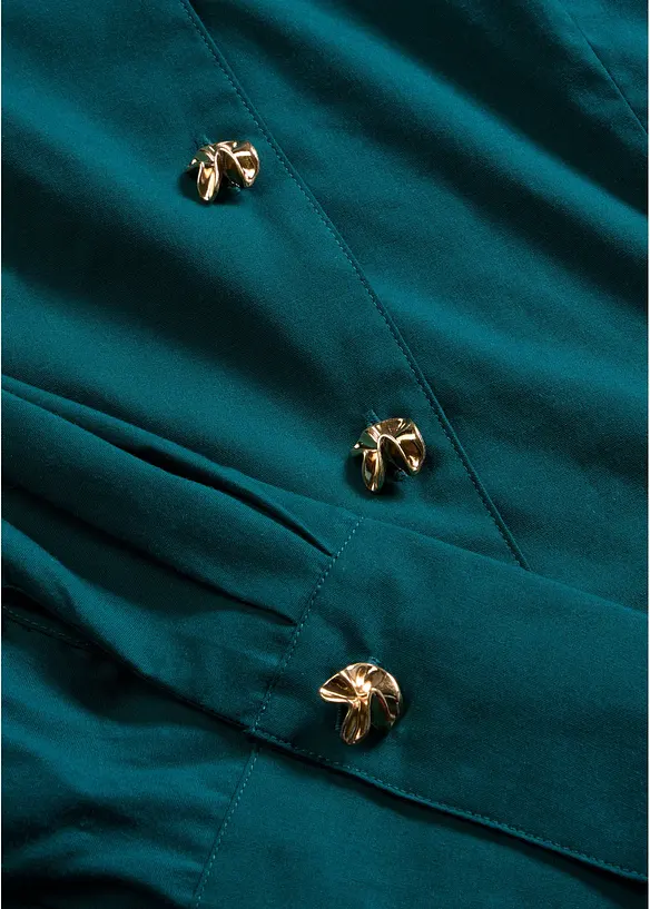 Strykefri bluse i stretchy poplin, bonprix