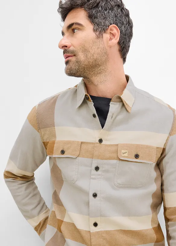 Flanellskjorte i 100% bomull, bonprix
