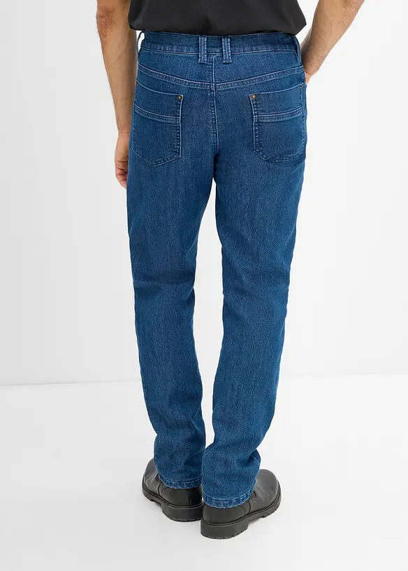 Classic fit jeans med varmende jerseyf&ocirc;r, straight, bonprix