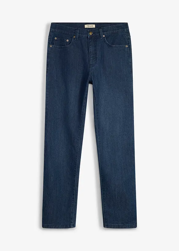 Classic fit jeans med varmende jerseyf&ocirc;r, straight, bonprix