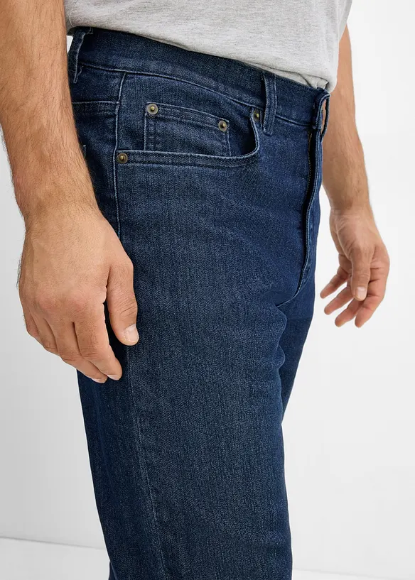 Classic fit jeans med varmende jerseyf&ocirc;r, straight, bonprix