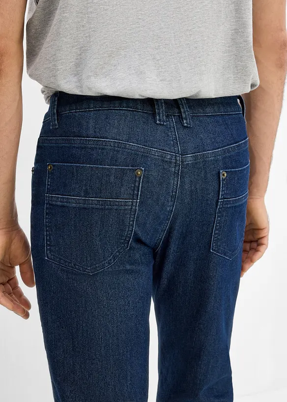 Classic fit jeans med varmende jerseyf&ocirc;r, straight, bonprix