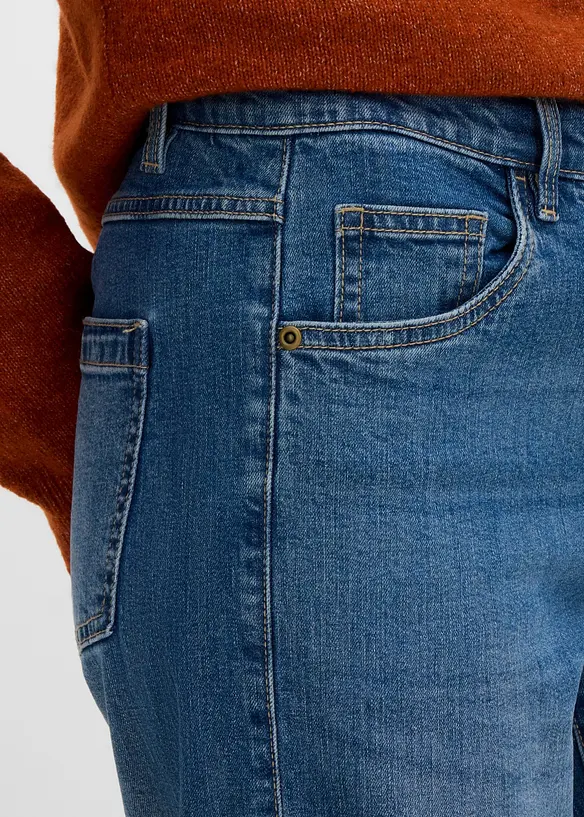 Wide leg jeans med s&oslash;mdetaljer, bonprix