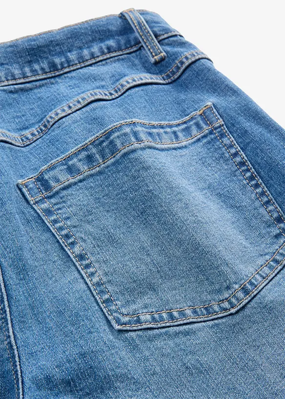 Wide leg jeans med s&oslash;mdetaljer, bonprix