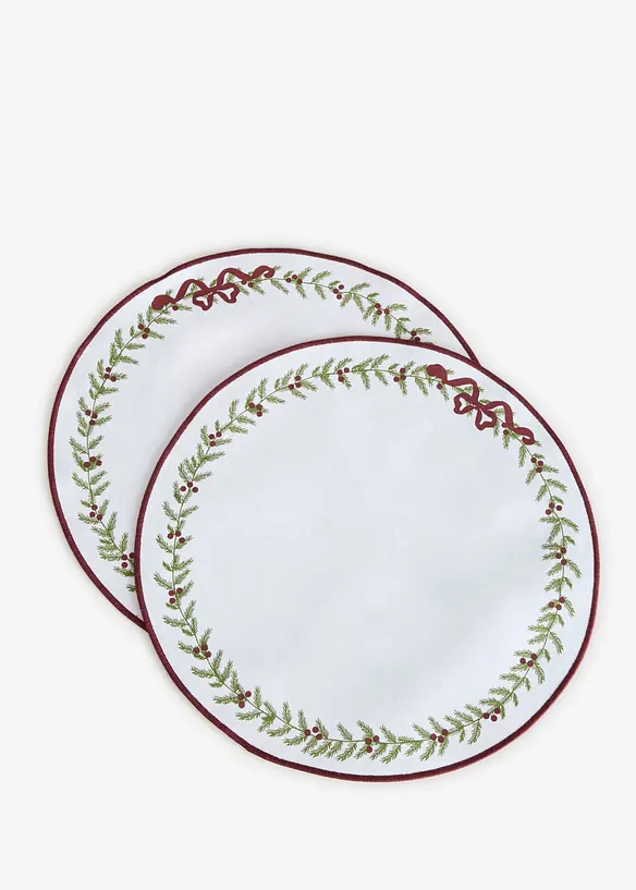 Spisebrikker i &oslash;kologisk bomull (2-pack), bonprix