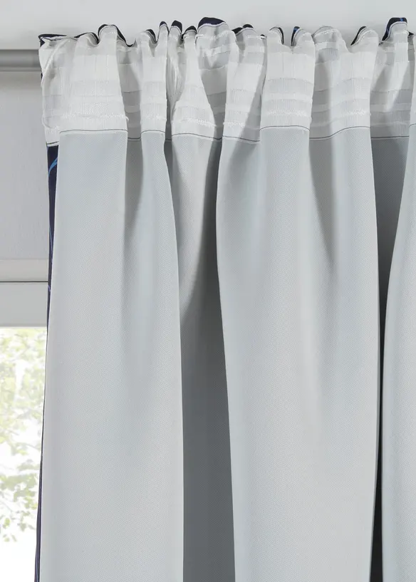 M&oslash;rkleggingsgardin med resirkulert polyester (1-pack), bonprix