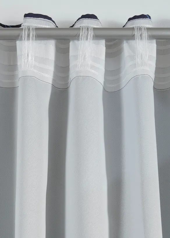 M&oslash;rkleggingsgardin med resirkulert polyester (1-pack), bonprix
