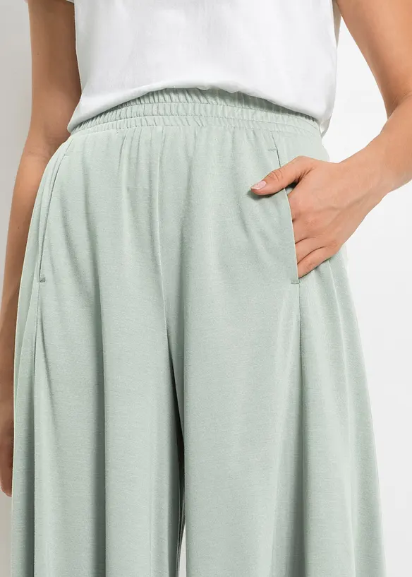Culotte i jersey med vide ben, bonprix