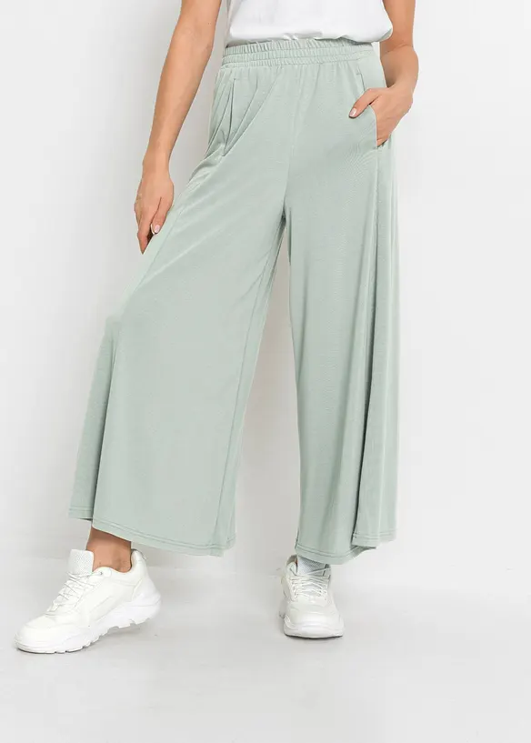 Culotte i jersey med vide ben, bonprix