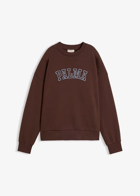 Oversized sweatshirt i bomullsmiks, bonprix