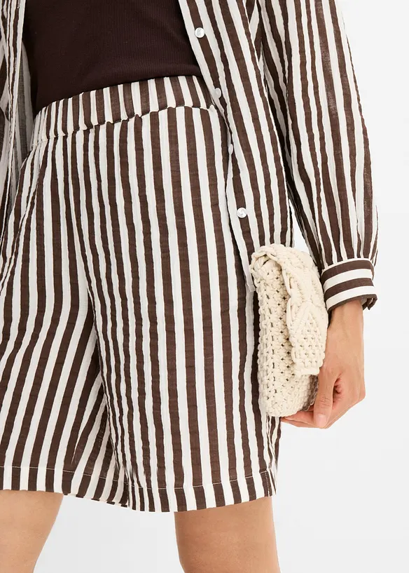 Musselin-shorts i 100% bomull, bonprix