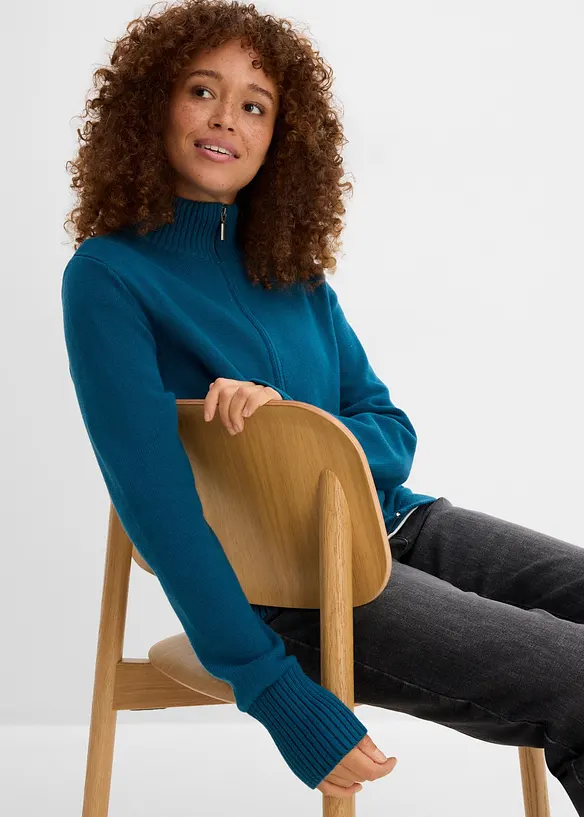 Cardigan i 100% &oslash;kologisk bomull, bonprix