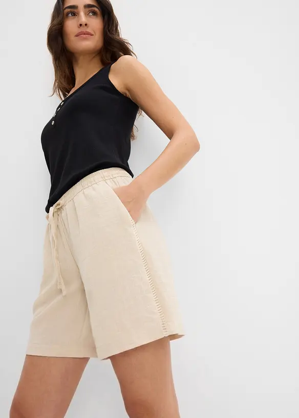 Pull on-bermudashorts i viskoseblanding, bonprix