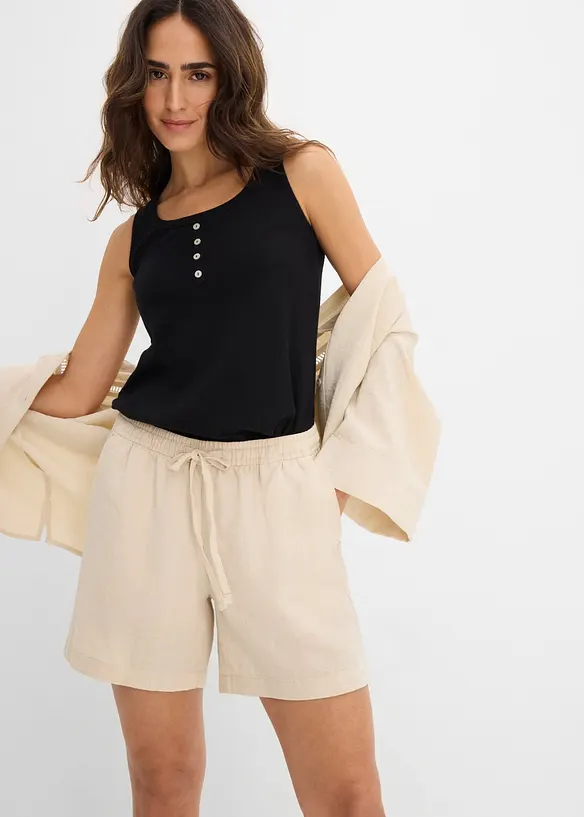 Pull on-bermudashorts i viskoseblanding, bonprix