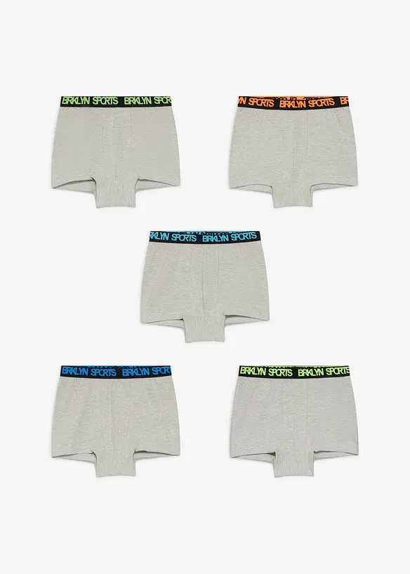 Boksershorts med myk bomull (5-pack), bonprix